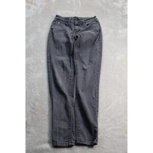 Levis Jeans Womens 26 Gray Charcoal Straight Leg Studded Pockets Denim Casual